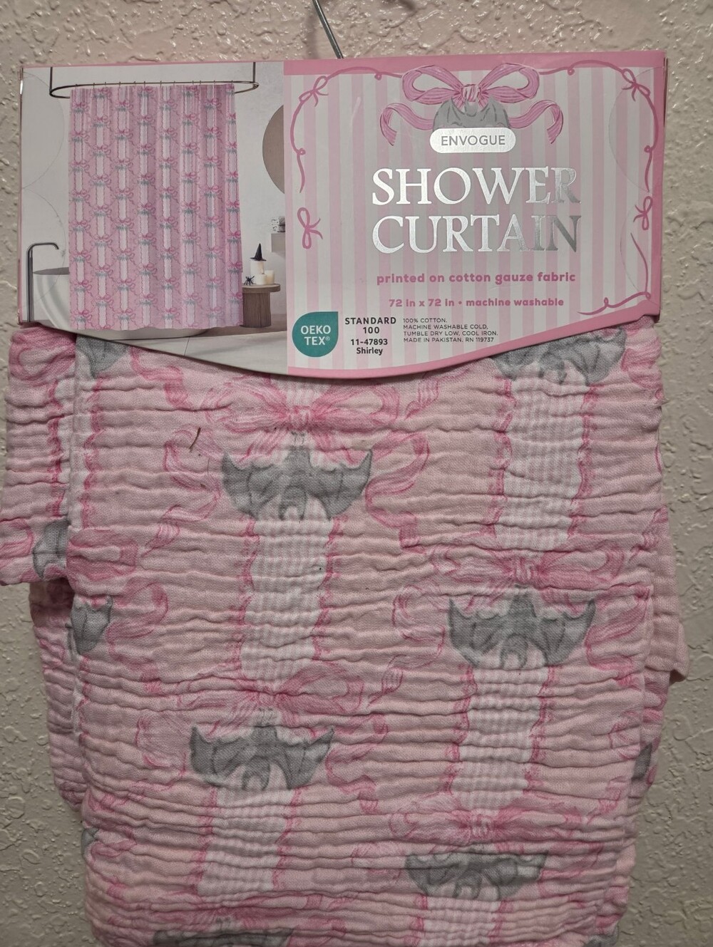 Envogue Shower Curtain 100% Cotton